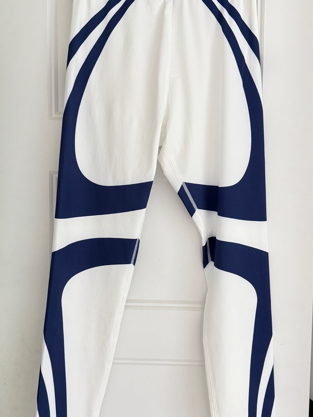 Dior White and Navy Athletic Half-Zip Pullover with Star Graphic - Picture 2 of 4